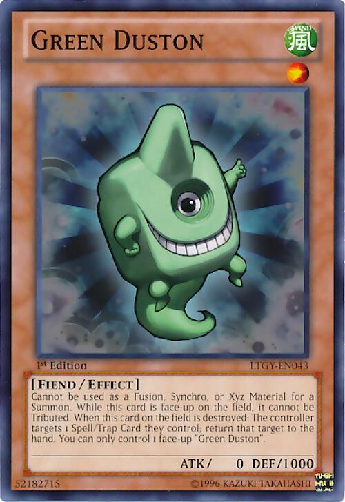 Green Duston LTGY-EN043 card from Lord of the Tachyon Galaxy