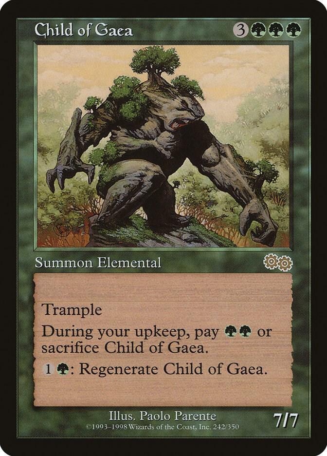 Child of Gaea 242 card from Urza's Saga