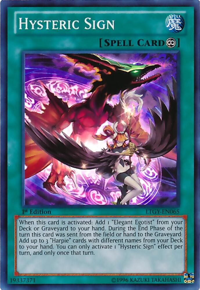 Hysteric Sign LTGY-EN065 card from Lord of the Tachyon Galaxy