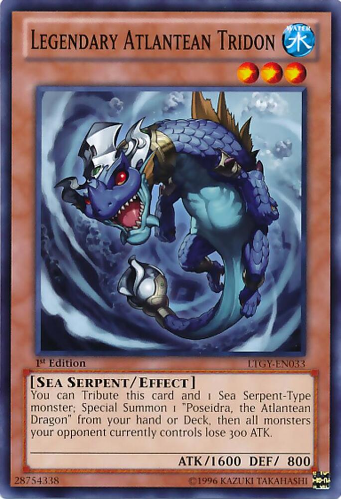 Legendary Atlantean Tridon LTGY-EN033 card from Lord of the Tachyon Galaxy