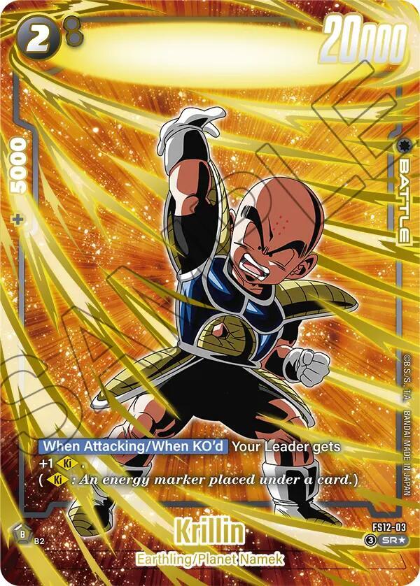 Krillin (Gold) FS12-03 card from Starter Deck EX: The Beat of Ki