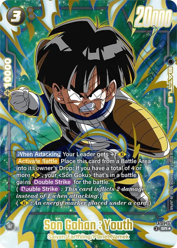 Son Gohan : Youth (Gold) FS12-09 card from Starter Deck EX: The Beat of Ki