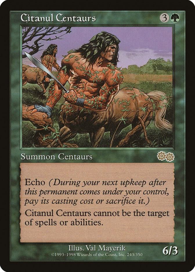 Citanul Centaurs 243 card from Urza's Saga