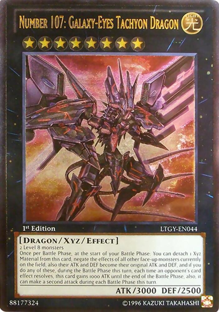 Number 107: Galaxy-Eyes Tachyon Dragon (UTR) LTGY-EN044 card from Lord of the Tachyon Galaxy