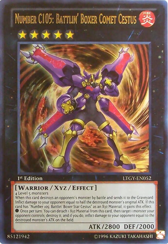 Number C105: Battlin' Boxer Comet Cestus LTGY-EN052 card from Lord of the Tachyon Galaxy
