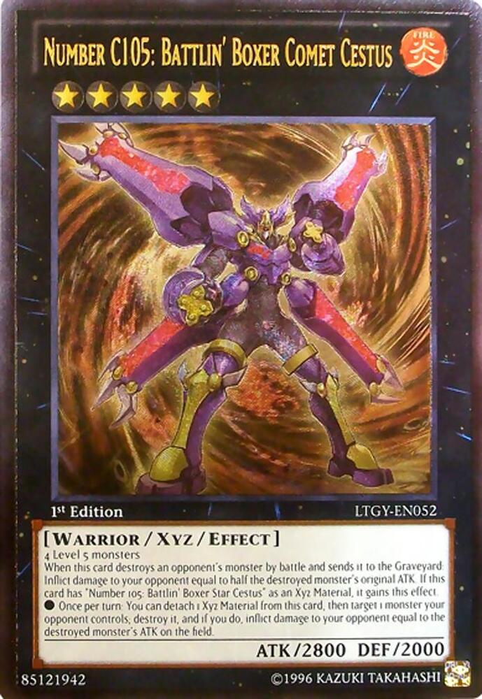 Number C105: Battlin' Boxer Comet Cestus (UTR) LTGY-EN052 card from Lord of the Tachyon Galaxy