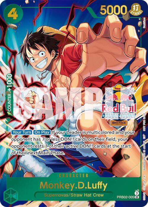 Monkey.D.Luffy (Red Bull Double Don!!) (Winner) PRB02-005 card from One Piece Promotion Cards