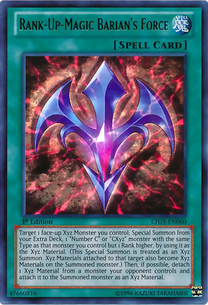 Rank-Up-Magic Barian's Force LTGY-EN060 card from Lord of the Tachyon Galaxy
