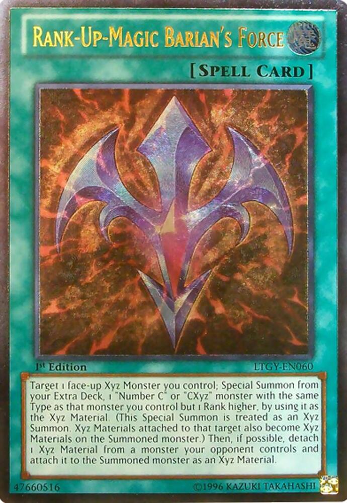 Rank-Up-Magic Barian's Force (UTR) LTGY-EN060 card from Lord of the Tachyon Galaxy