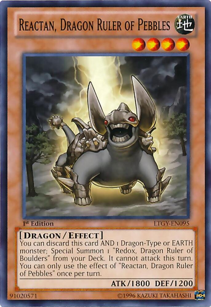 Reactan, Dragon Ruler of Pebbles LTGY-EN095 card from Lord of the Tachyon Galaxy