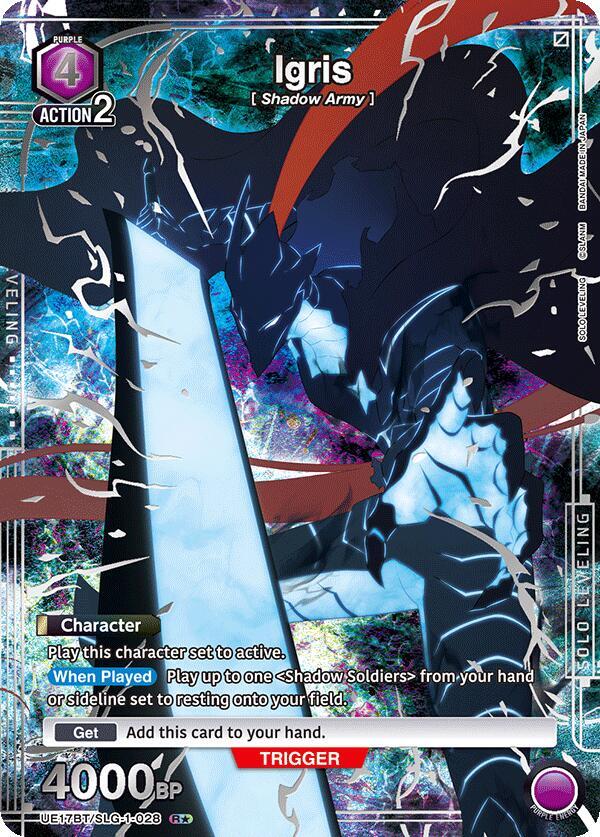 Igris (R*) UE17BT/SLG-1-028 card from UE17BT: SOLO LEVELING