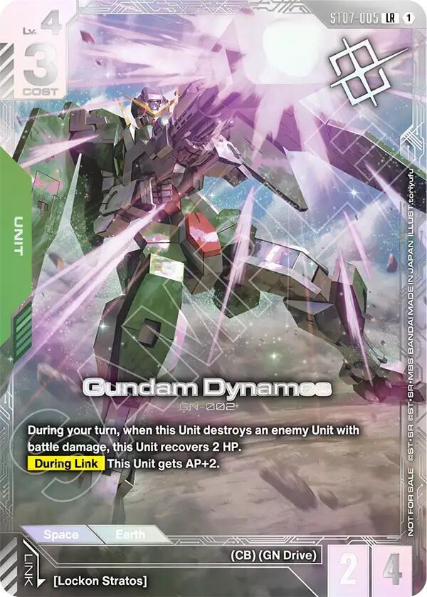 Gundam Dynames (Newtype Challenge 2026 Mission 2) ST07-005 card from Gundam Promotional Cards