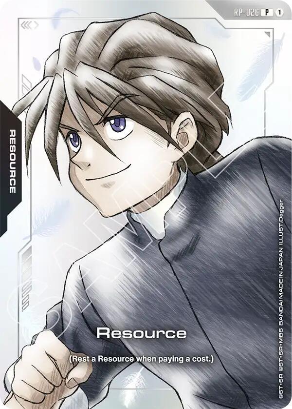 Resource (Mobile Suit Gundam Wing) RP-026 card from Promotional Resource Tokens