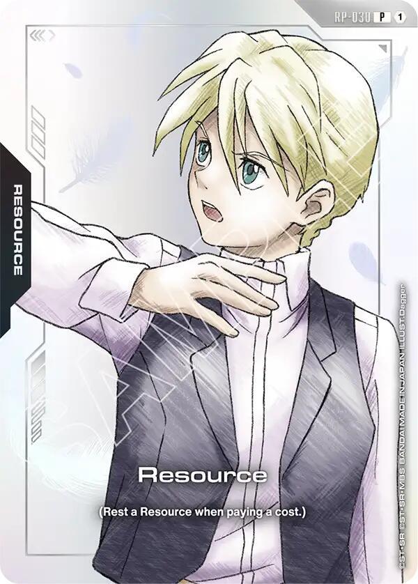 Resource (Mobile Suit Gundam Wing) RP-030 card from Promotional Resource Tokens