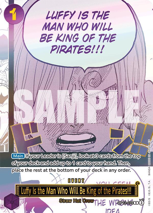 Luffy Is the Man Who Will Be King of the Pirates!!! (Japanese Version 3rd Anniversary Set) OP12-079 card from One Piece Promotion Cards