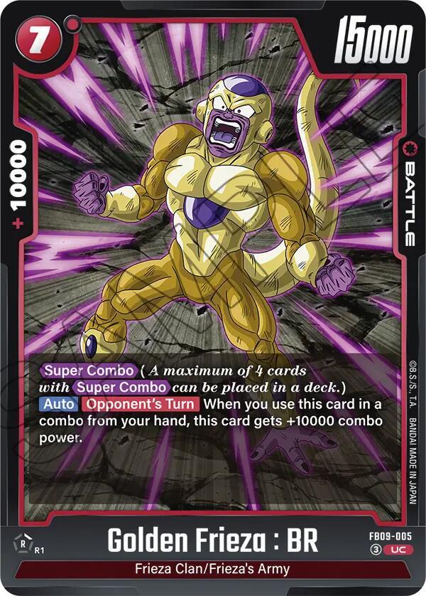 Golden Frieza : BR FB09-005 card from Dual Evolution