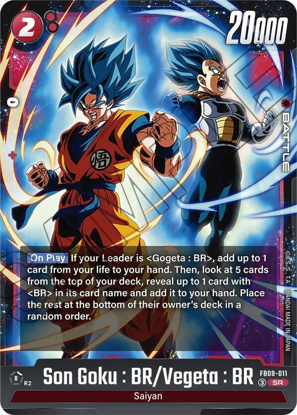 Son Goku : BR/Vegeta : BR FB09-011 card from Dual Evolution