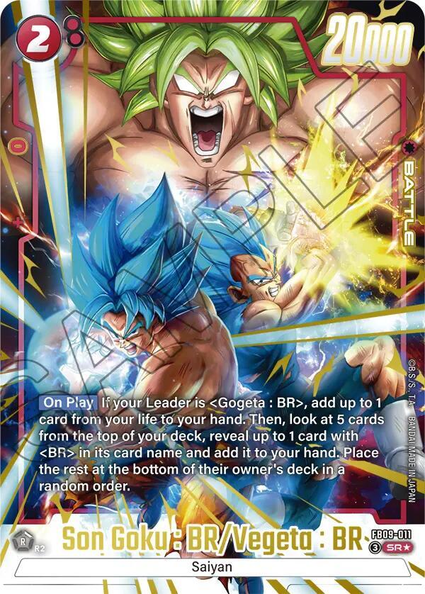 Son Goku : BR/Vegeta : BR (Alternate Art) FB09-011 card from Dual Evolution