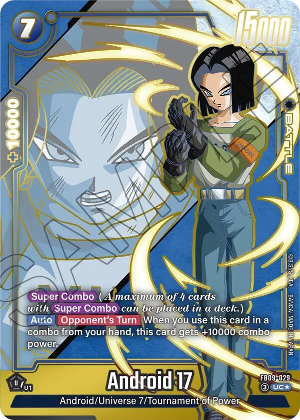 Android 17 (Alternate Art) FB09-029 card from Dual Evolution