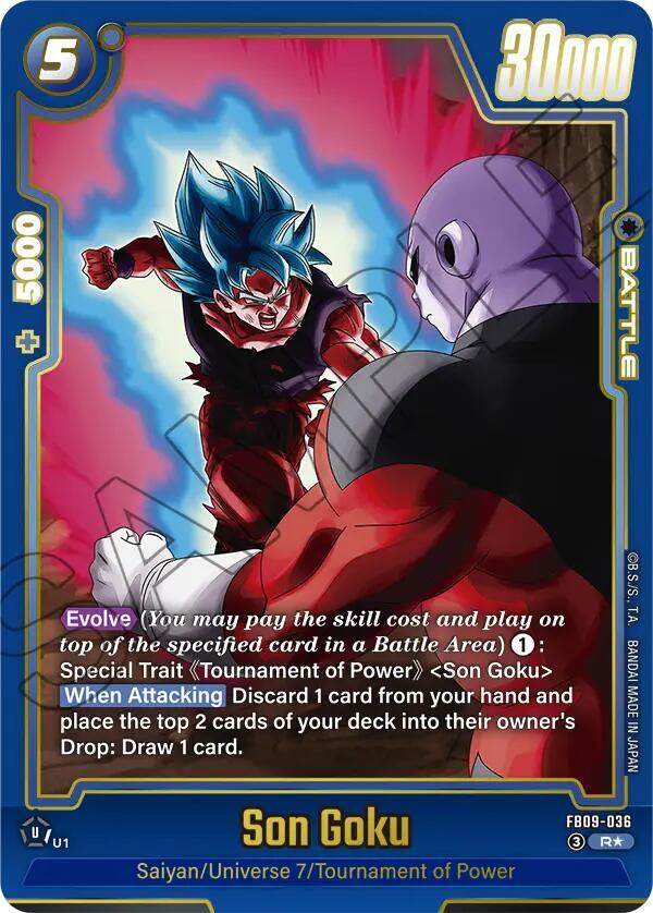 Son Goku (Alternate Art) FB09-036 card from Dual Evolution