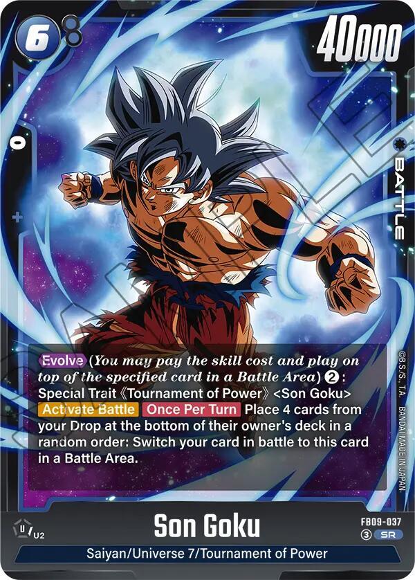 Son Goku FB09-037 card from Dual Evolution