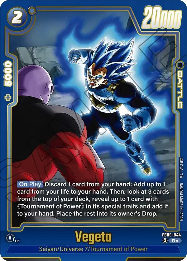 Vegeta (Alternate Art) FB09-044 card from Dual Evolution