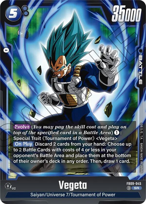 Vegeta FB09-045 card from Dual Evolution