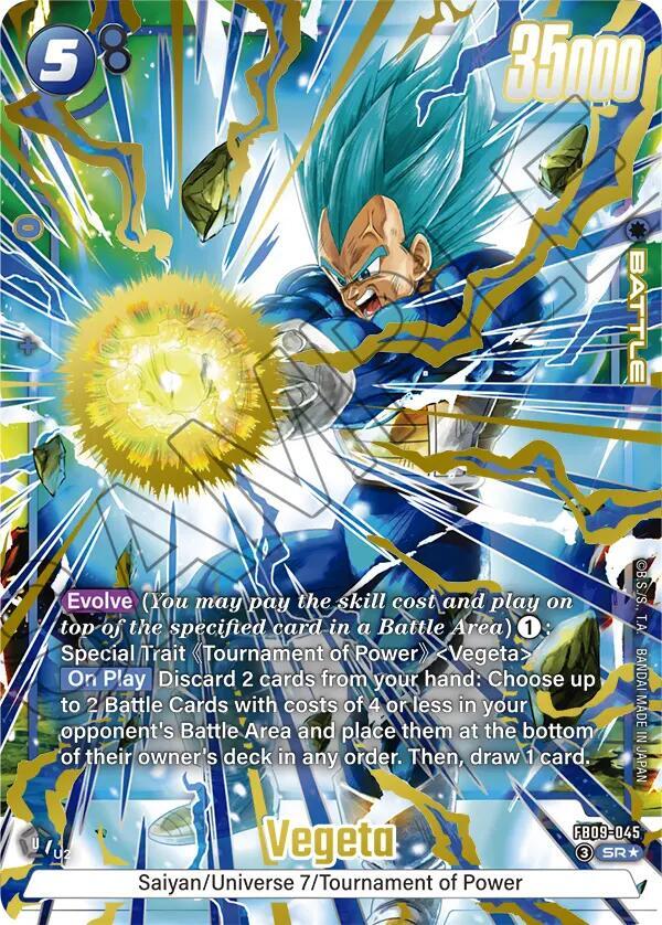 Vegeta (Alternate Art) FB09-045 card from Dual Evolution
