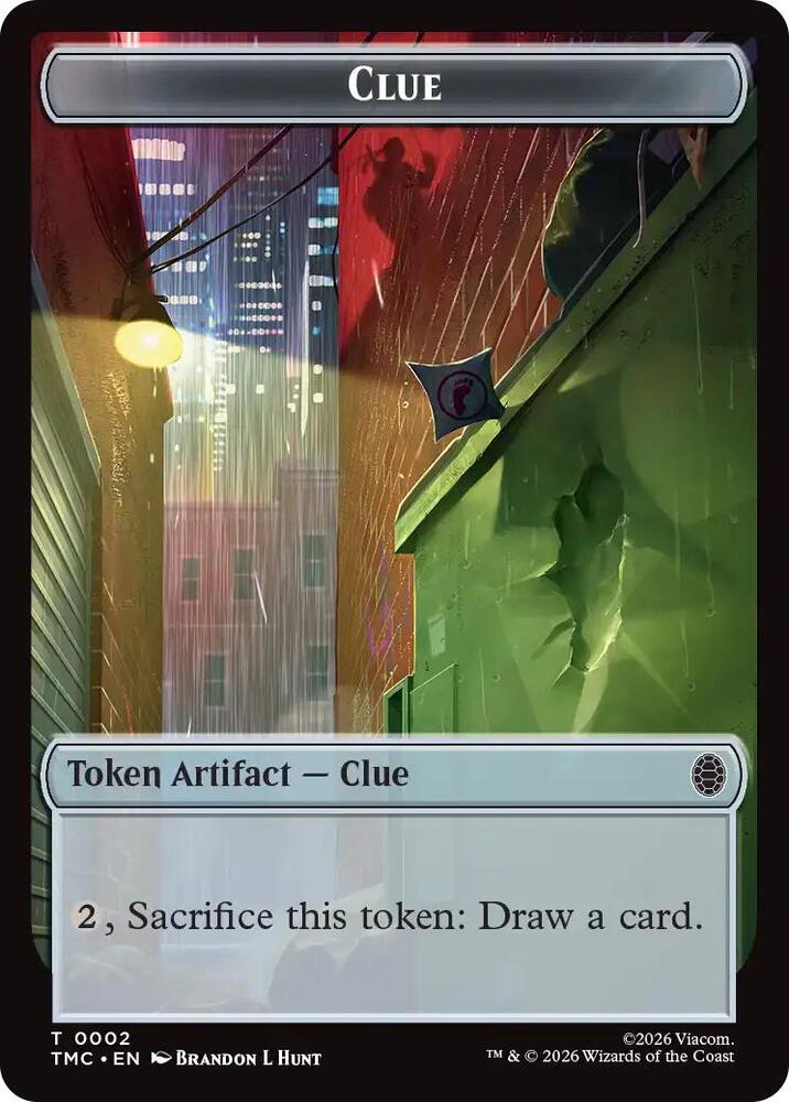 Clue // Rat Double-Sided Token 2 // 6 card from Commander: Teenage Mutant Ninja Turtles