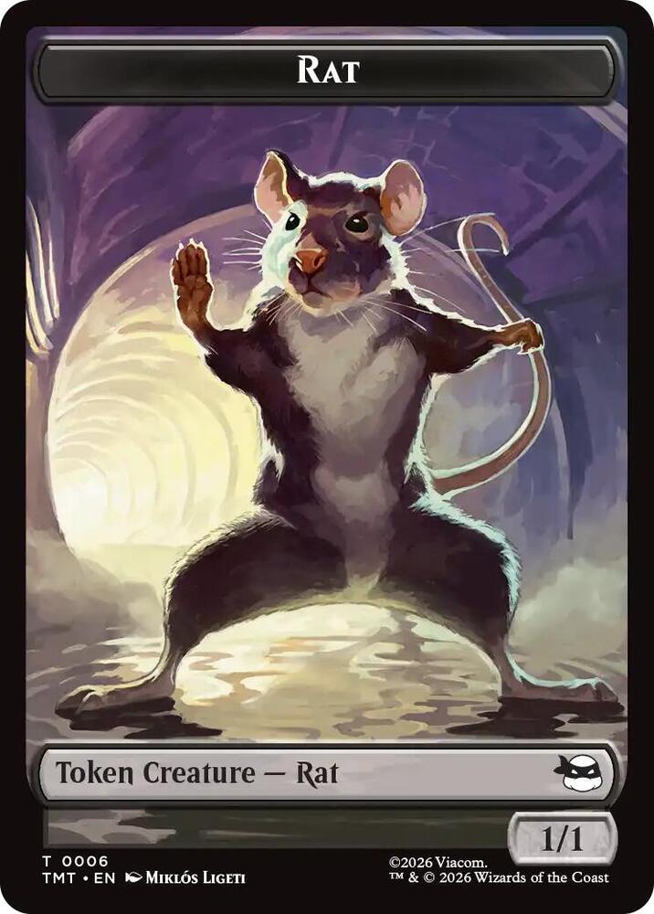Rat // Food Double-Sided Token 6 // 8 card from Teenage Mutant Ninja Turtles