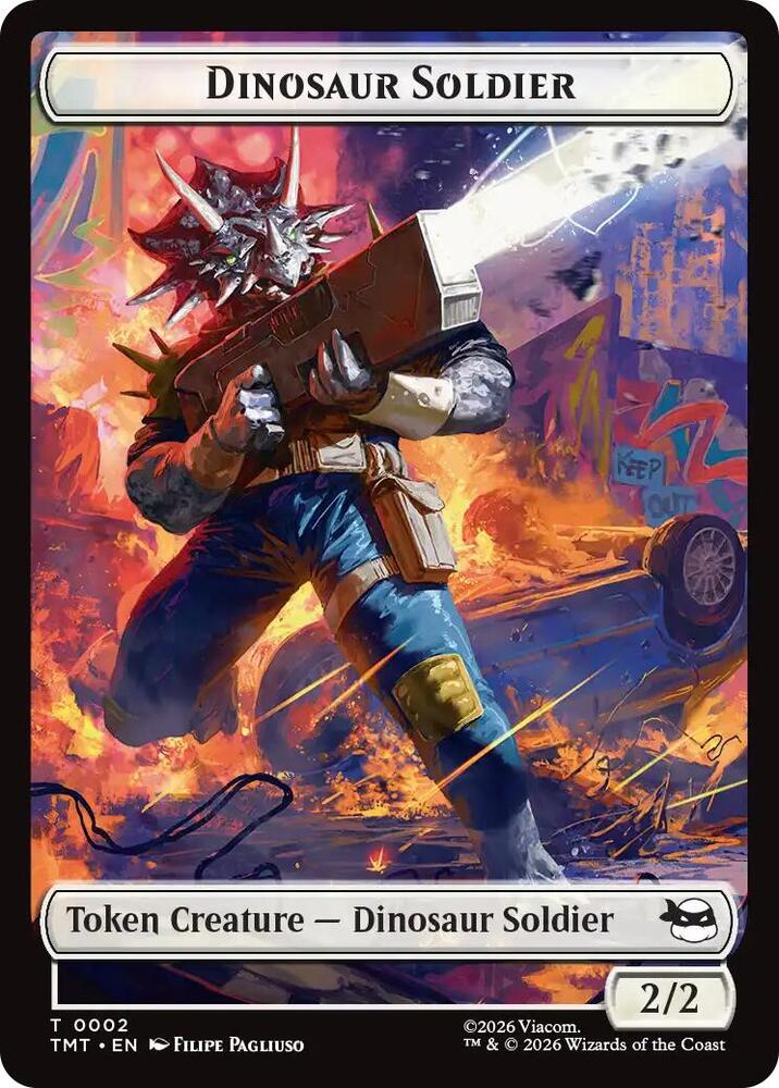 Dinosaur Soldier // Copy Double-Sided Token 2 // 1 card from Teenage Mutant Ninja Turtles