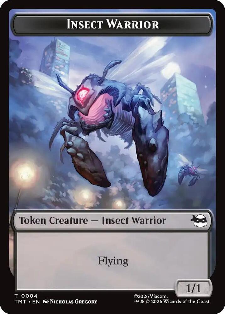 Insect Warrior // Food Double-Sided Token 4 // 8 card from Teenage Mutant Ninja Turtles