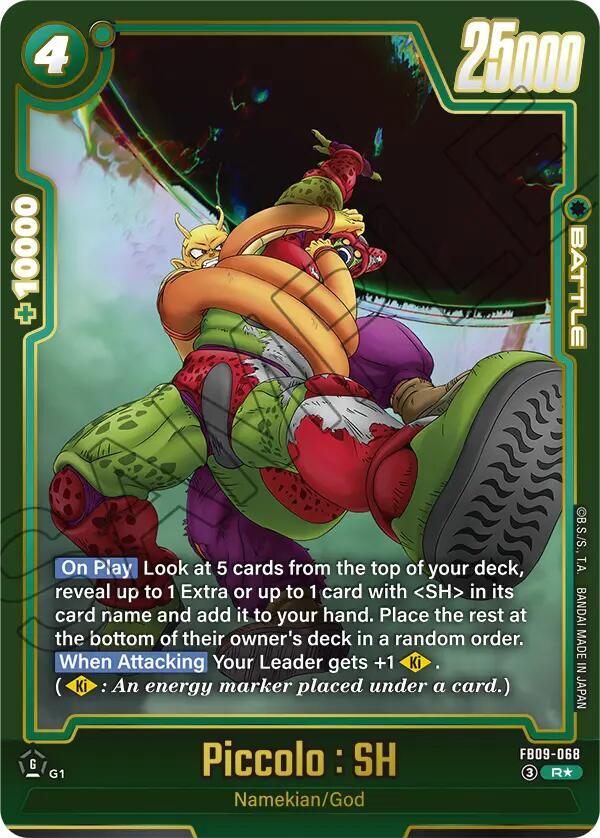 Piccolo : SH (Alternate Art) FB09-068 card from Dual Evolution