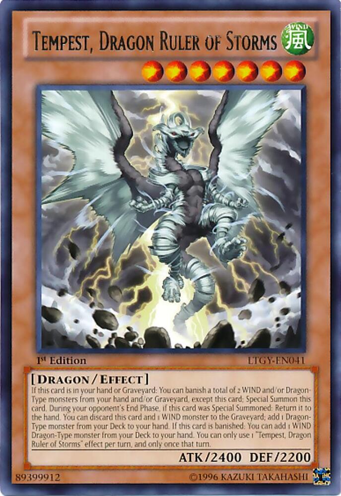 Tempest, Dragon Ruler of Storms LTGY-EN041 card from Lord of the Tachyon Galaxy