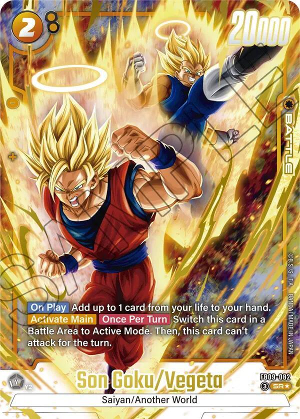 Son Goku/Vegeta (Alternate Art) FB09-082 card from Dual Evolution