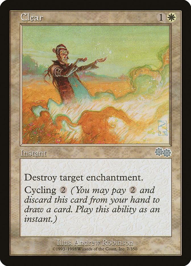 Clear 7 card from Urza's Saga