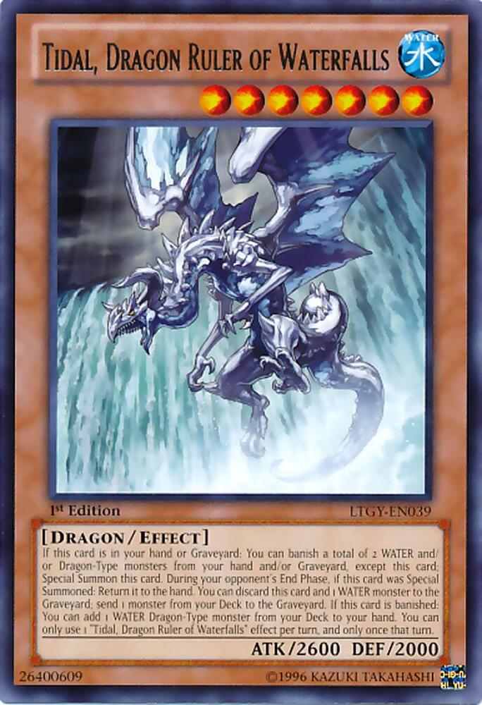 Tidal, Dragon Ruler of Waterfalls LTGY-EN039 card from Lord of the Tachyon Galaxy