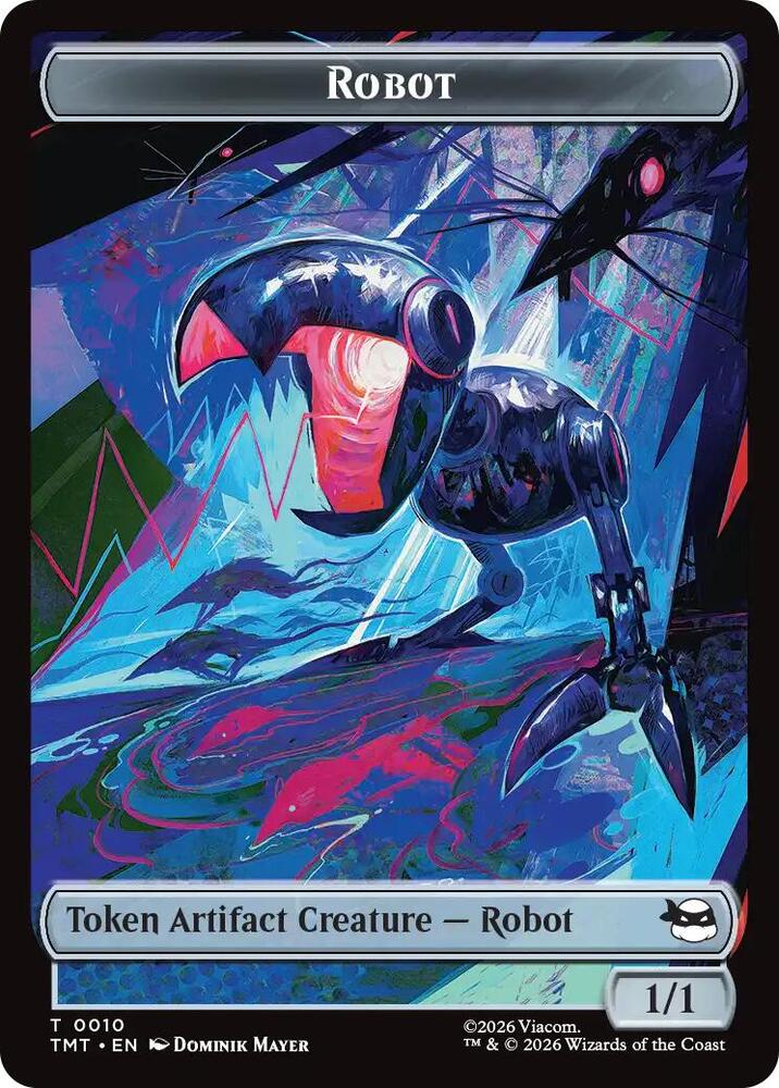 Robot // Food Double-Sided Token 10 // 8 card from Teenage Mutant Ninja Turtles