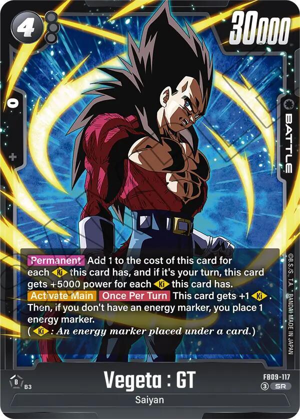 Vegeta : GT FB09-117 card from Dual Evolution