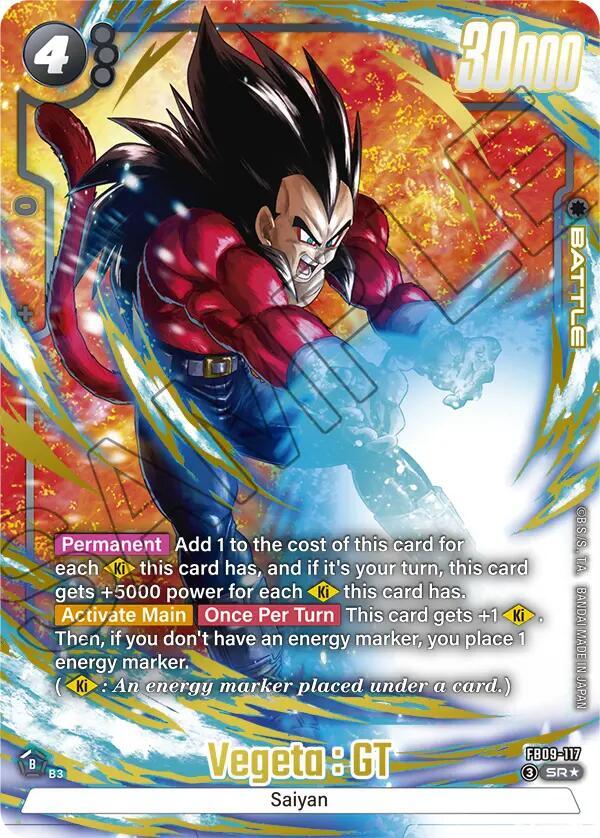 Vegeta : GT (Alternate Art) FB09-117 card from Dual Evolution