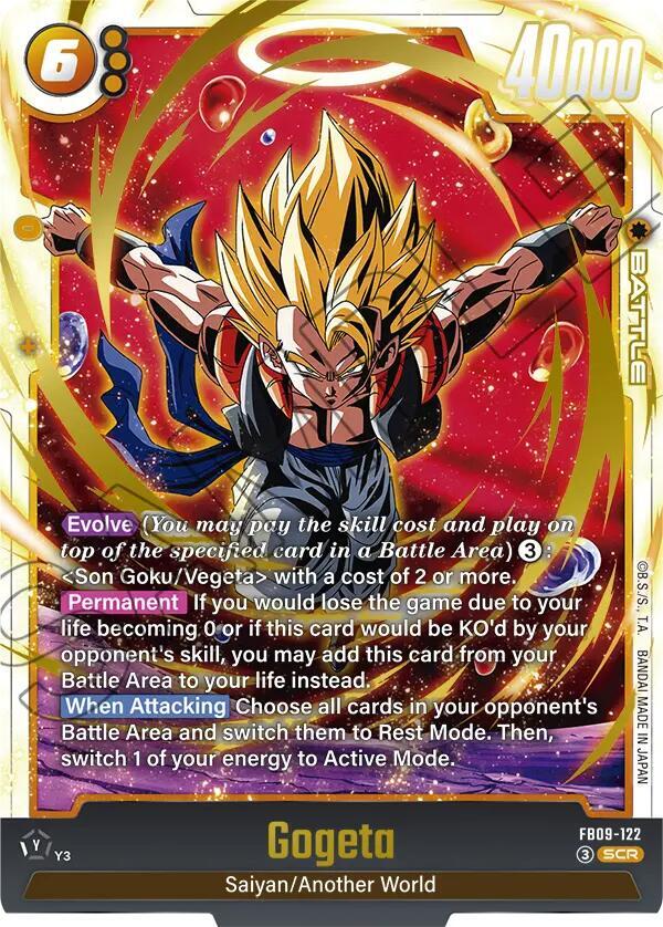 Gogeta FB09-122 card from Dual Evolution