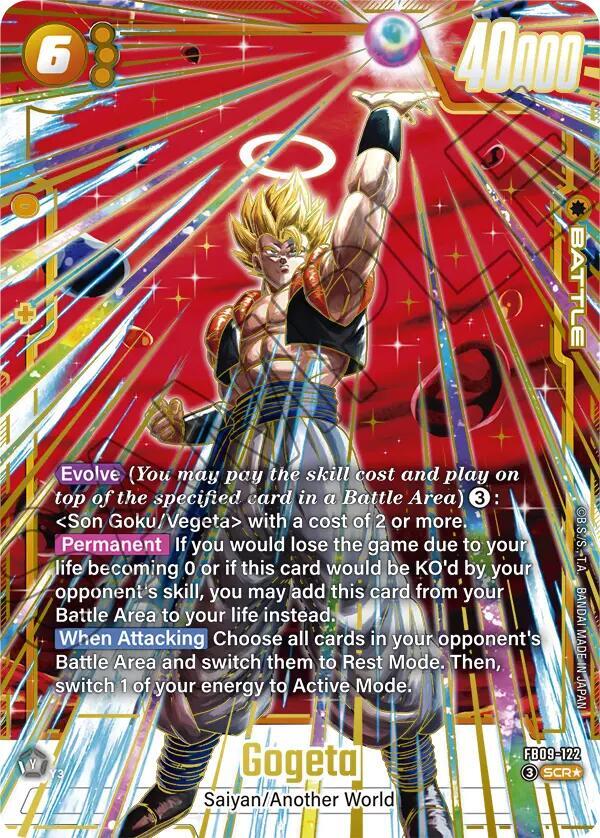 Gogeta (Alternate Art) FB09-122 card from Dual Evolution