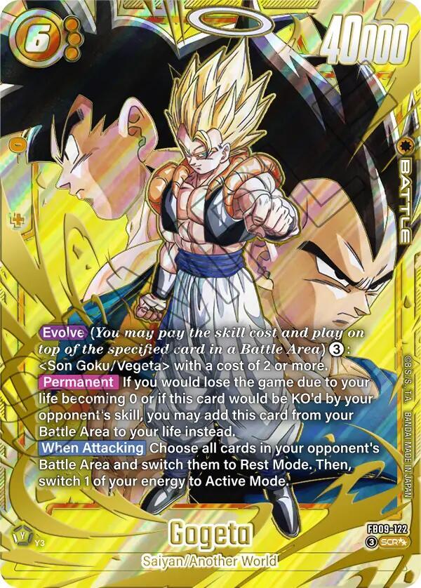 Gogeta (Super Alternate Art) FB09-122 card from Dual Evolution
