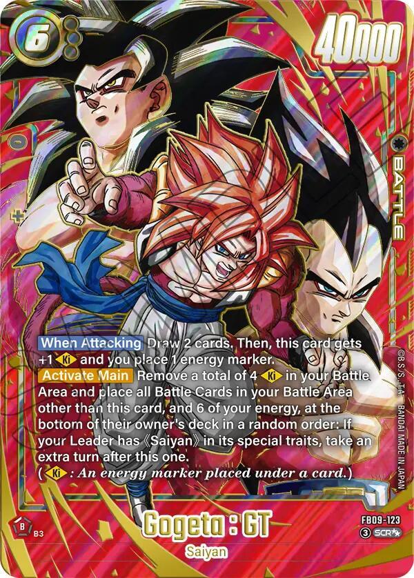 Gogeta : GT (Super Alternate Art) FB09-123 card from Dual Evolution