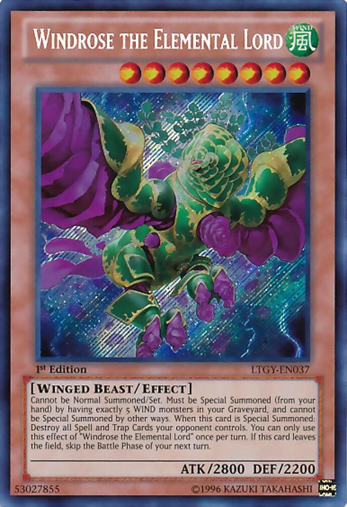 Windrose the Elemental Lord LTGY-EN037 card from Lord of the Tachyon Galaxy