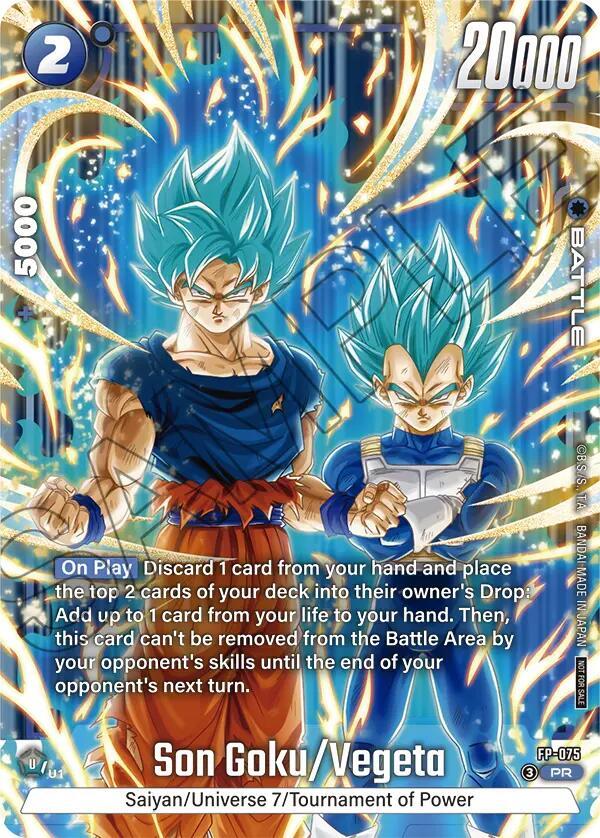 Son Goku/Vegeta (2nd Anniversary Pack) FP-075 card from Fusion World Promotion Cards and Packs