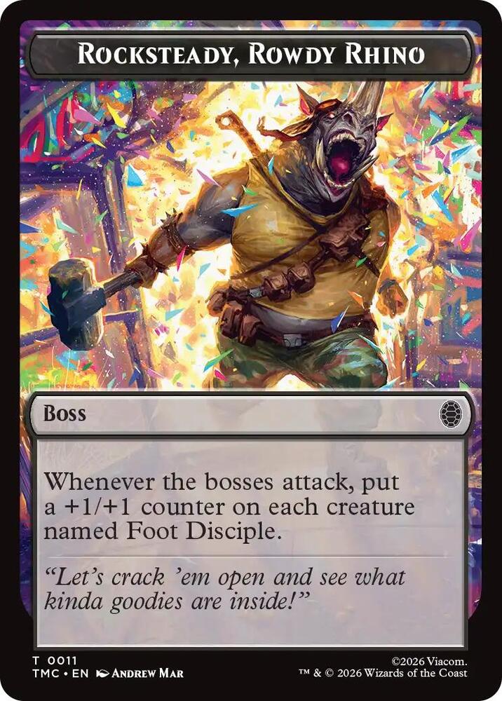 Rocksteady, Rowdy Rhino 11 card from Commander: Teenage Mutant Ninja Turtles