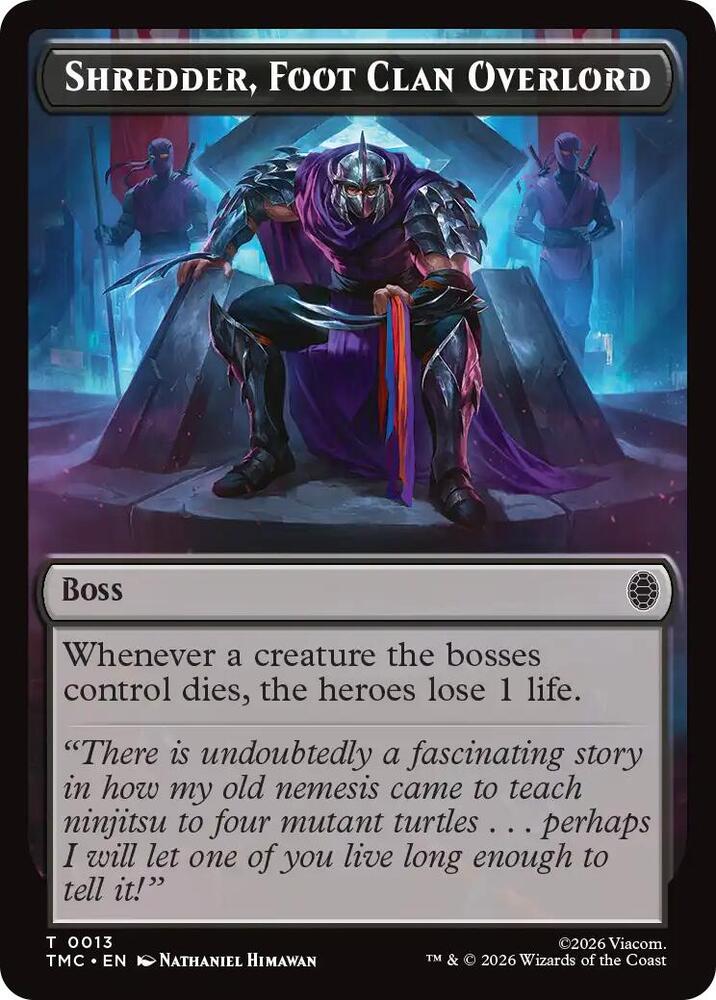 Shredder, Foot Clan Overlord 13 card from Commander: Teenage Mutant Ninja Turtles
