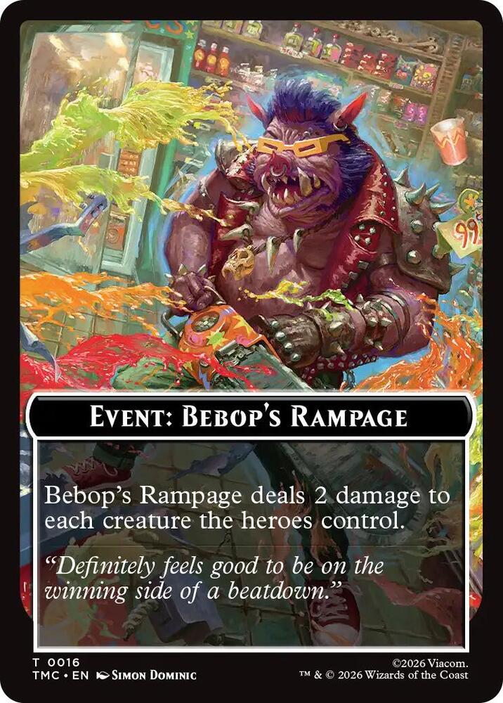 Event: Bebop's Rampage 16 card from Commander: Teenage Mutant Ninja Turtles