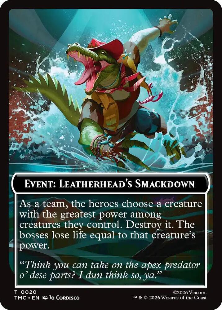 Event: Leatherhead's Smackdown 20 card from Commander: Teenage Mutant Ninja Turtles